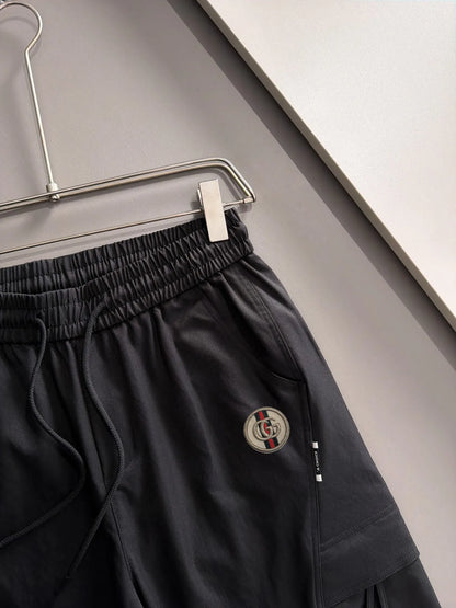 Badge Embroidery Multi-Pocket Cargo Pants