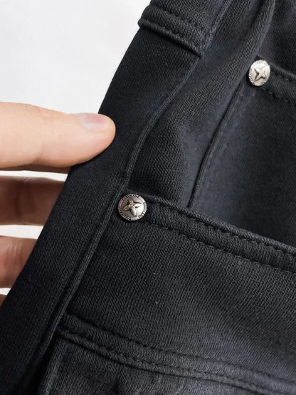 Embossed‑Pattern Cargo Pocket Pants