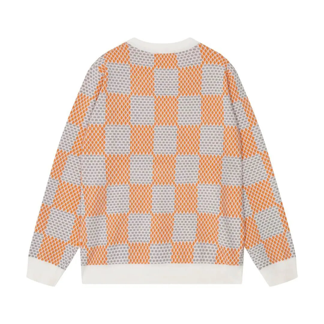 Checkered Jacquard Sweater