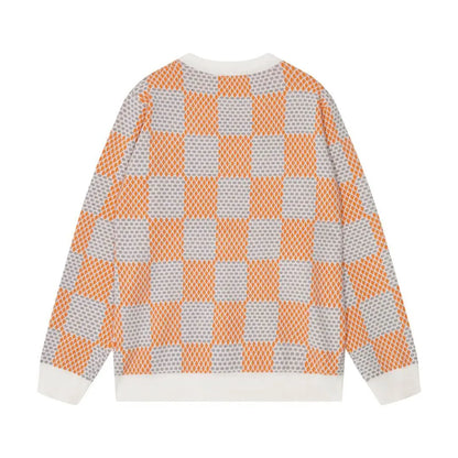 Checkered Jacquard Sweater