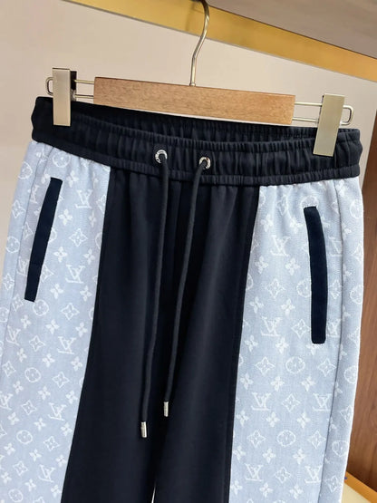 Monogram Color‑Block Straight‑Leg sweatpants