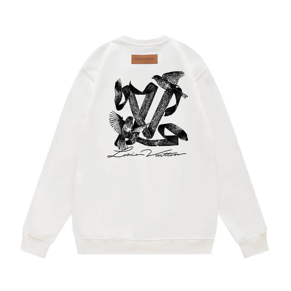 Bird Pattern Printing Sweatshirt