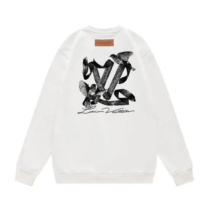 Bird Pattern Printing Sweatshirt