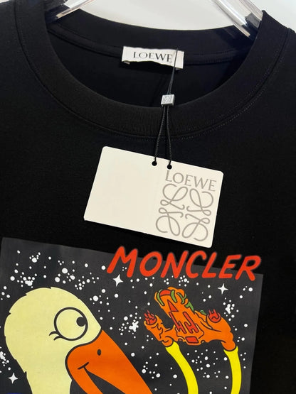 Space Duck Cartoon Oversized T‑shirt