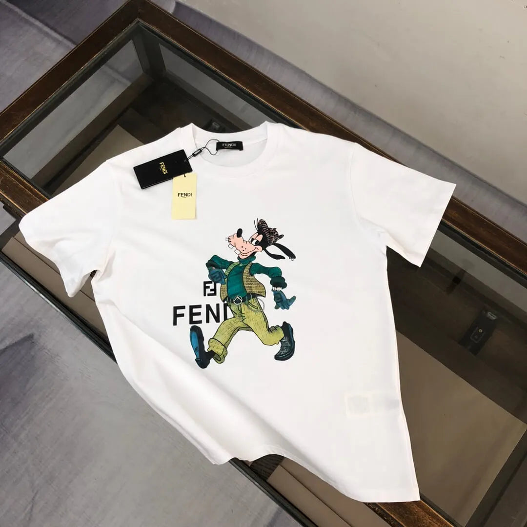 Cartoon Character Print T‑Shirt