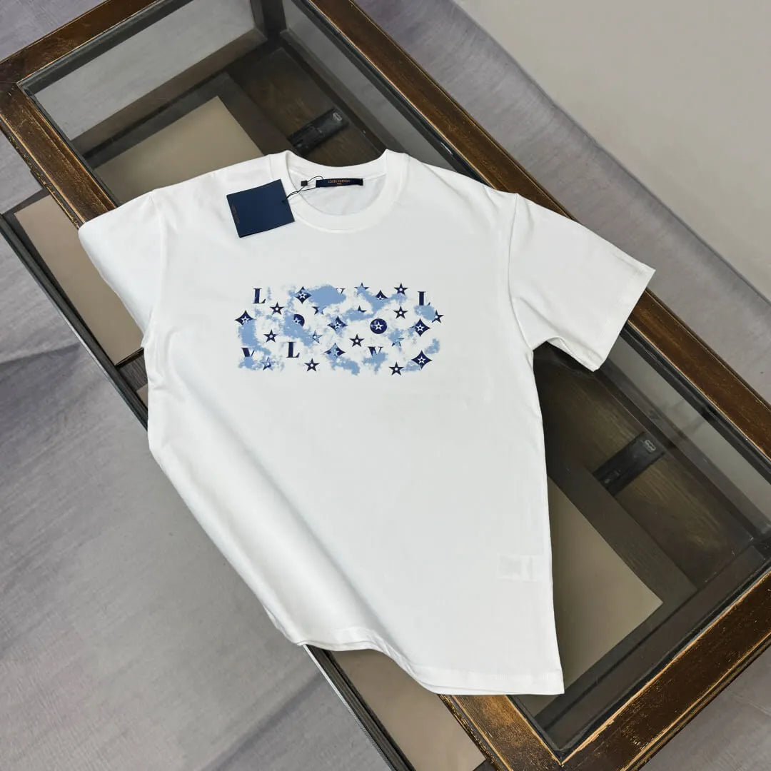Blue Star Monogram Print T‑Shirt