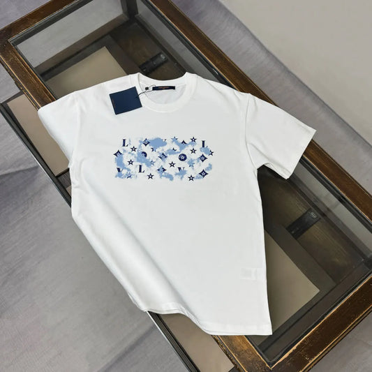 Blue Star Monogram Print T‑Shirt