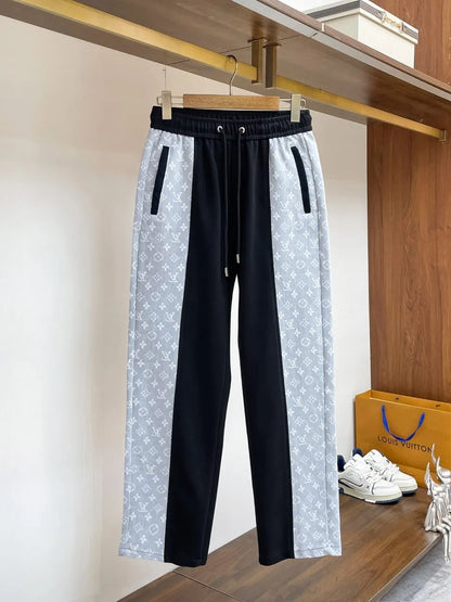 Monogram Color‑Block Straight‑Leg sweatpants