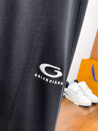 Side Circular Embroidery Pants