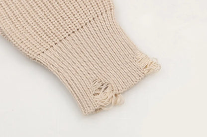 Distressed Crewneck Sweater
