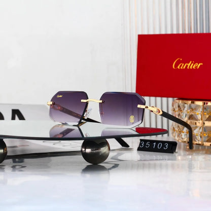 Rimless Octagonal Sunglasses