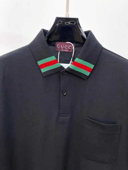 Classic Contrast Striped Polo Shirt