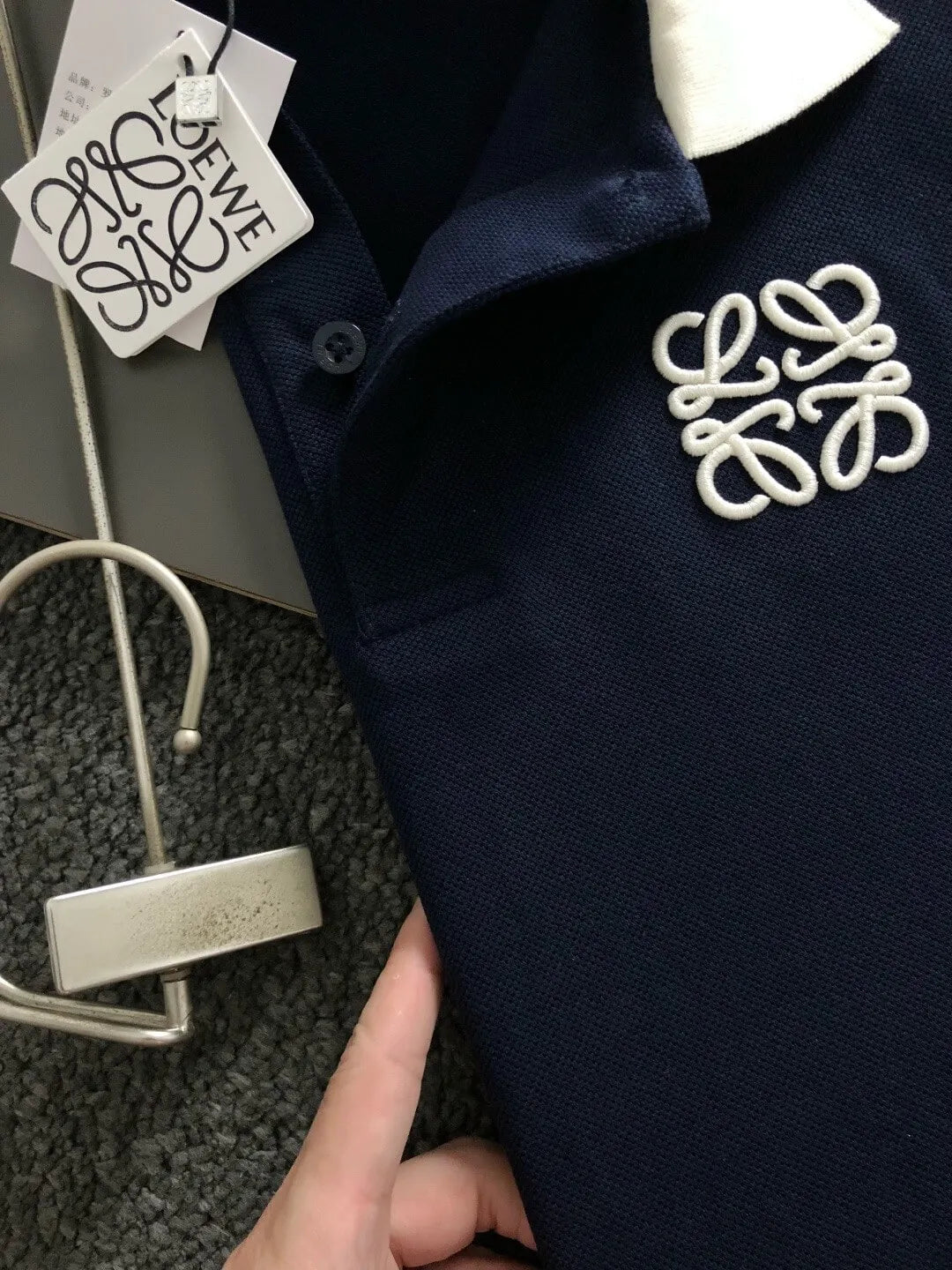 Pattern Embroidered Polo Shirt