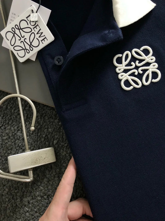 Pattern Embroidered Polo Shirt