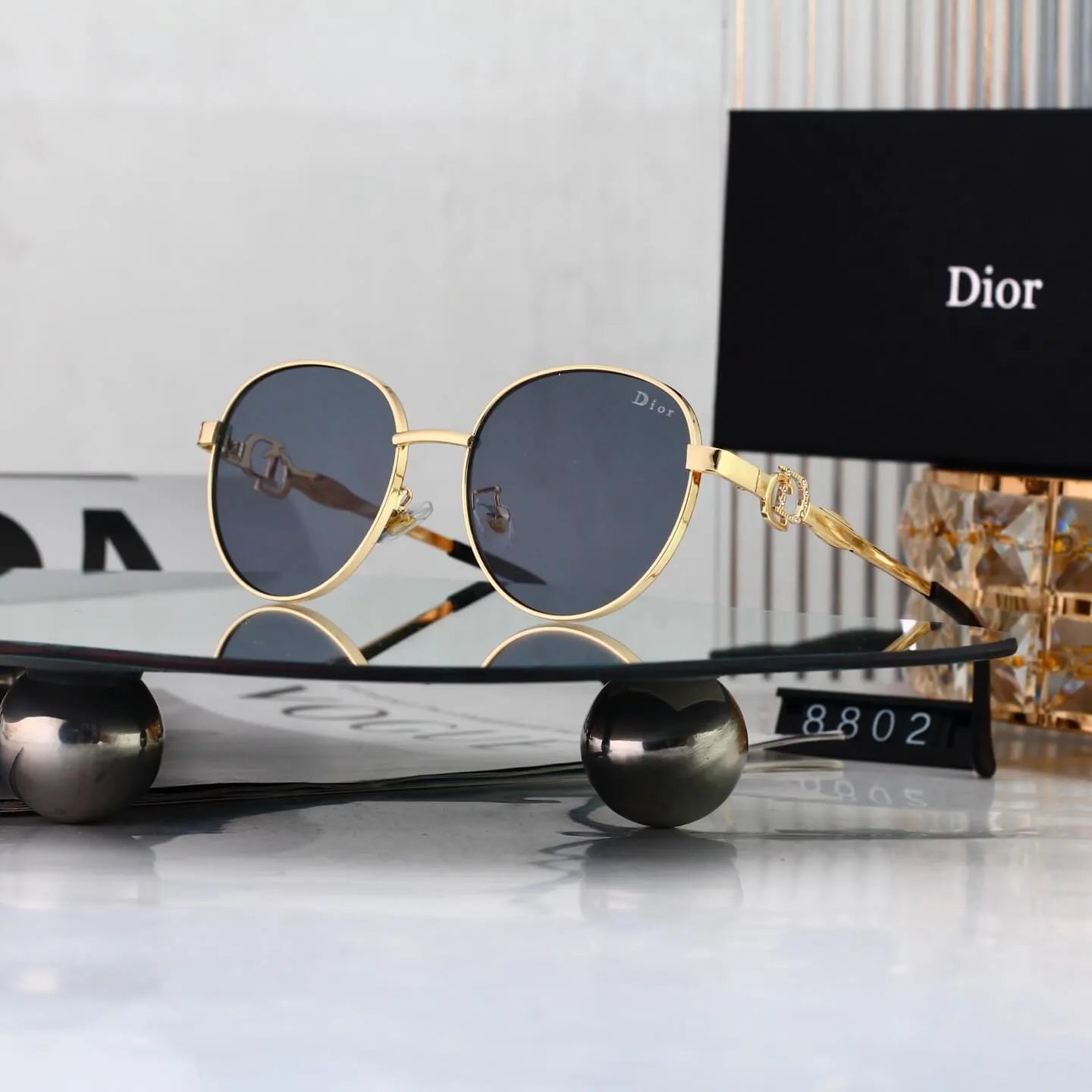 Thin Metal Round Sunglasses
