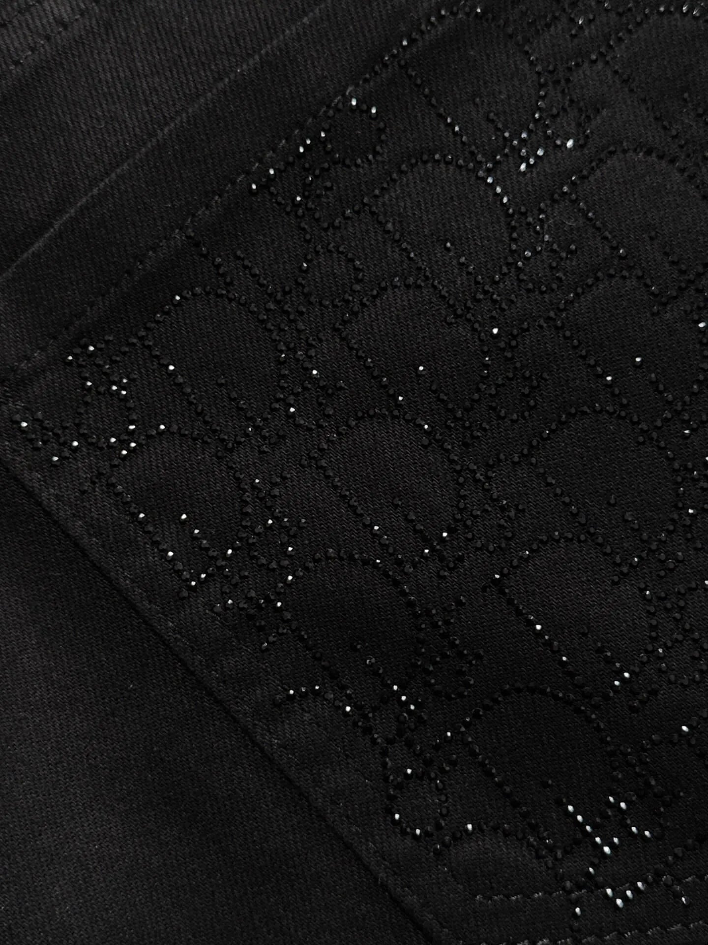 Men's Slim Black Straight Jeans