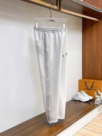 Side Multi‑Patch Decorated Straight Pants