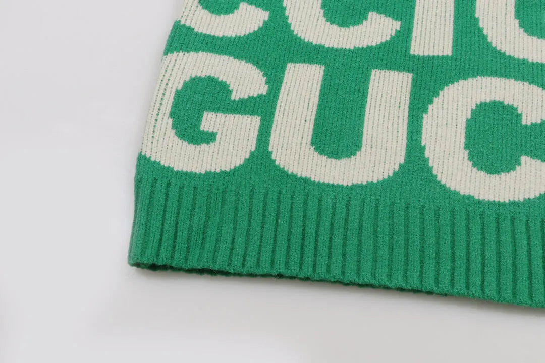 Letter Print Jacquard Sweater