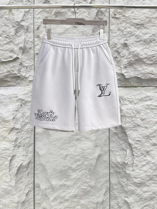 Graffiti Letter Embroidered Casual Shorts