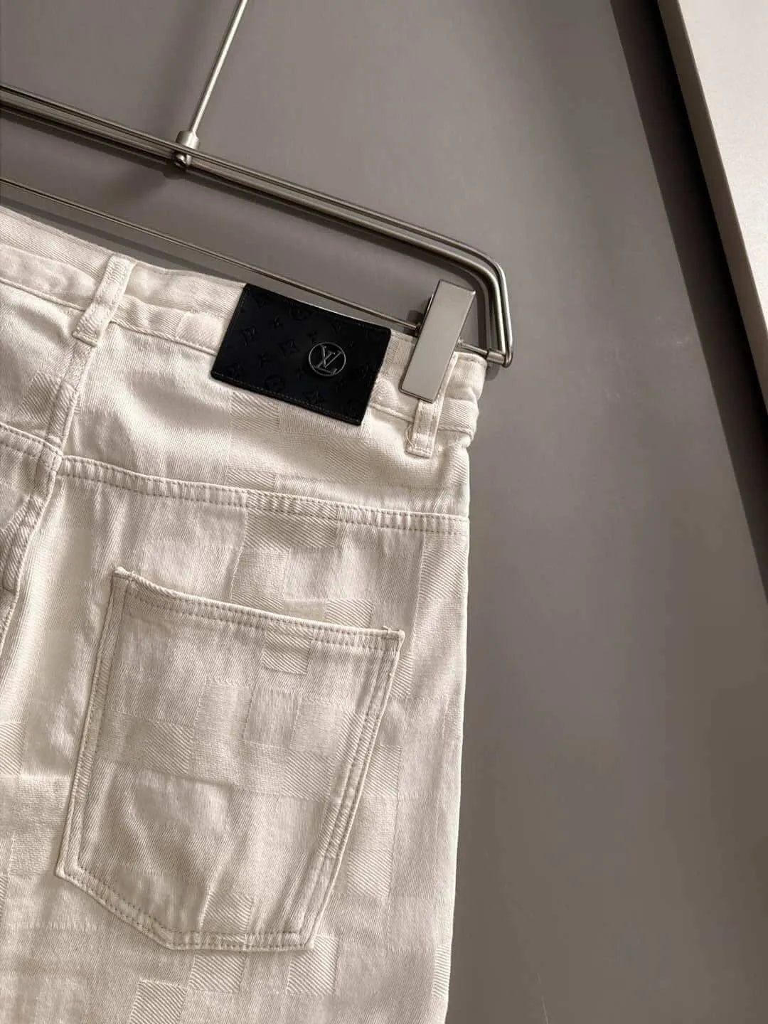 Embossed Texture Denim Shorts