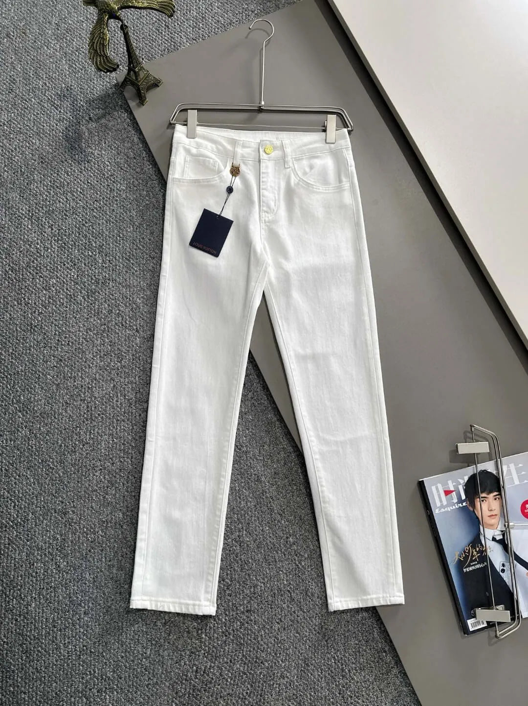 Monogram Leather Tag Jeans