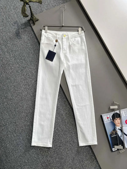 Monogram Leather Tag Jeans