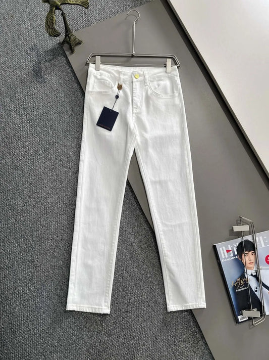 Monogram Leather Tag Jeans