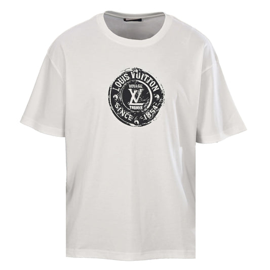 Vintage Circular Stamp Print T-Shirt
