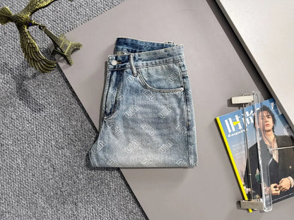 All‑Over Printed Vintage Denim Shorts