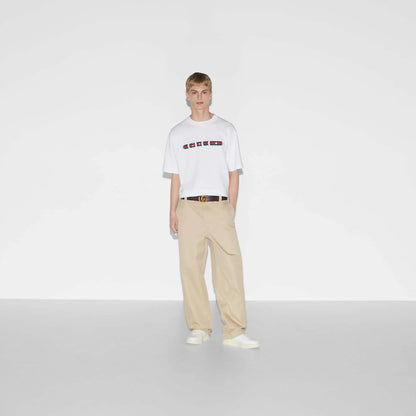 Interwoven Letter Stripe T‑Shirt