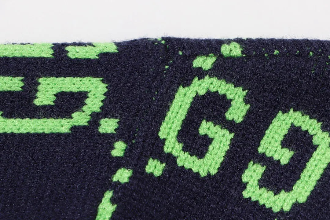 Lime Jacquard Knit Sweater