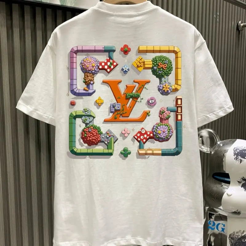 Bright Floral Cartoon T-shirt