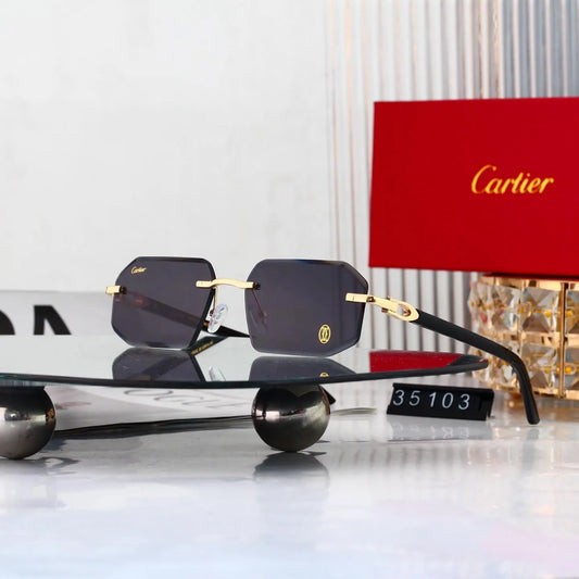 Rimless Octagonal Sunglasses
