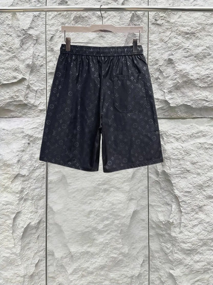 Dark Tone All‑Over Monogram Casual Shorts
