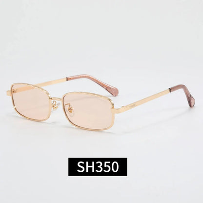Slim Metal Narrow Rectangle Sunglasses