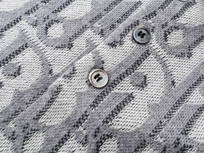 All‑Over Jacquard Knit Polo Shirt