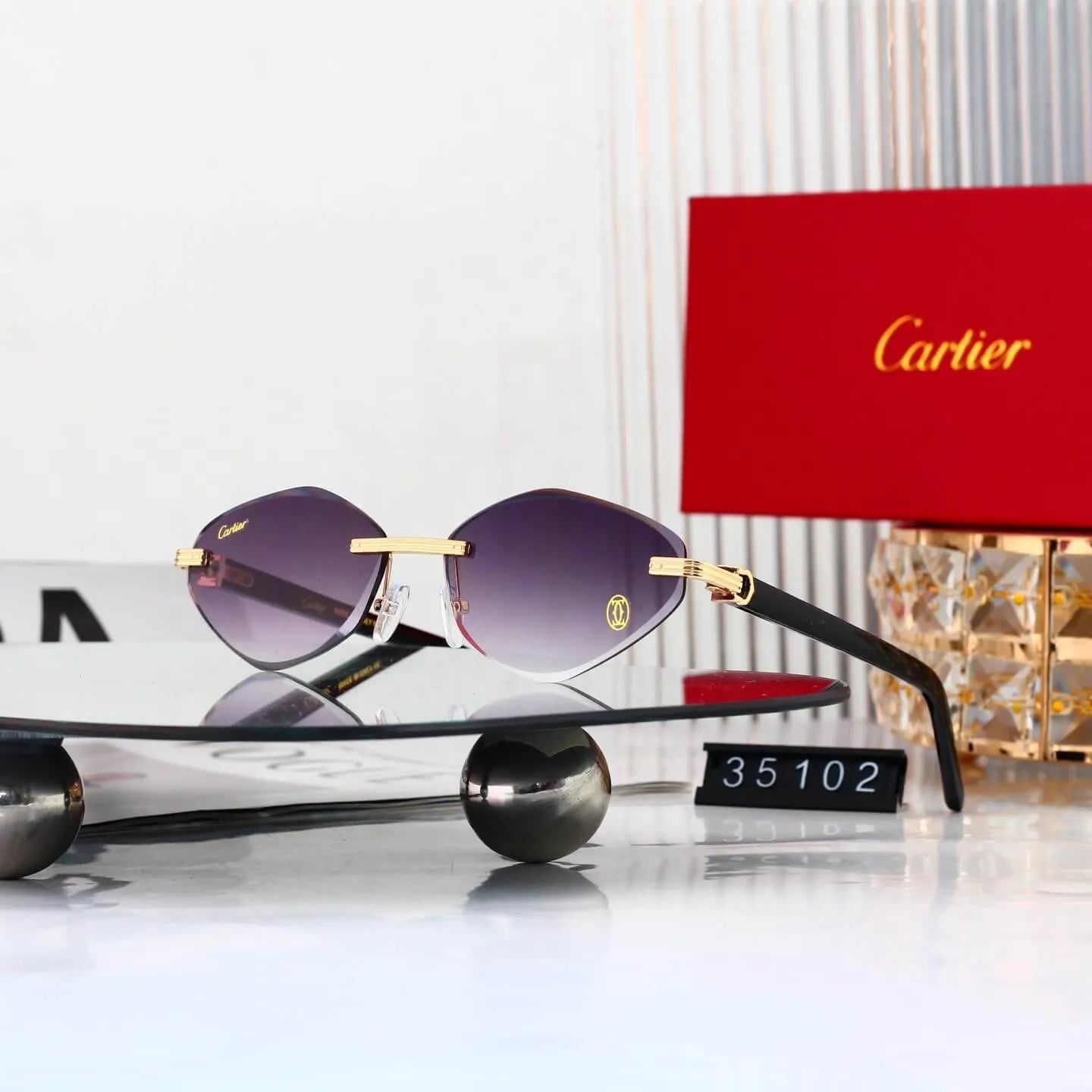 Rimless Polygon Sunglasses