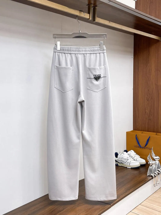 Triangle Badge Seam‑Detail Pants