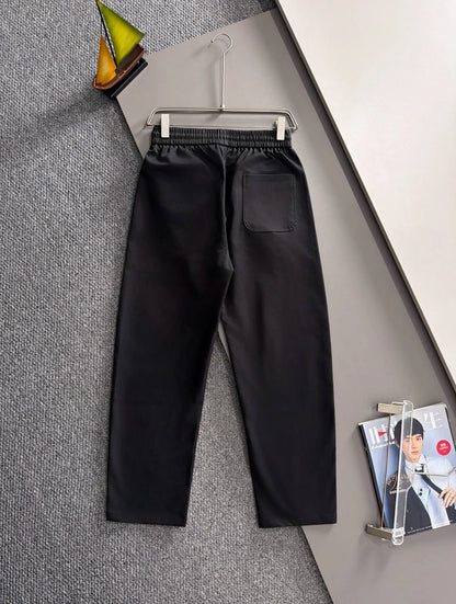 Label Decor Straight Casual Pants