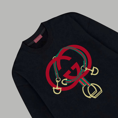 Double-G Buckle Print Sweatshirt