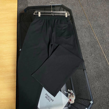 Letter Embroidery Straight Sweat Pants