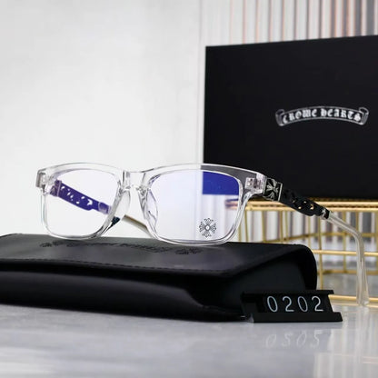 Cross Cutout Temple Optical Glasses