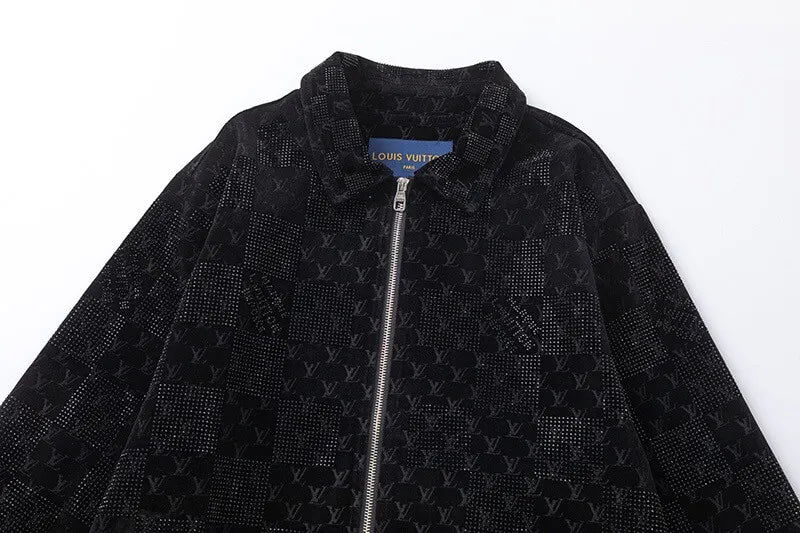 All‑Over Print Rhinestone Jacket