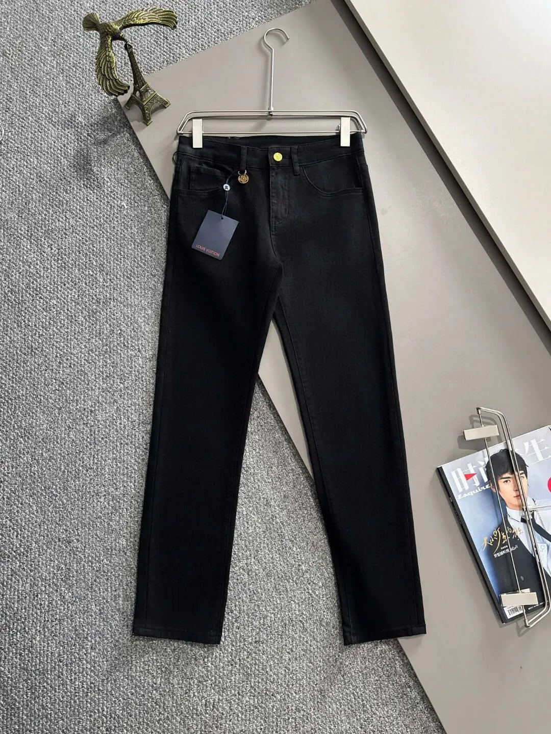 Monogram Leather Tag Jeans
