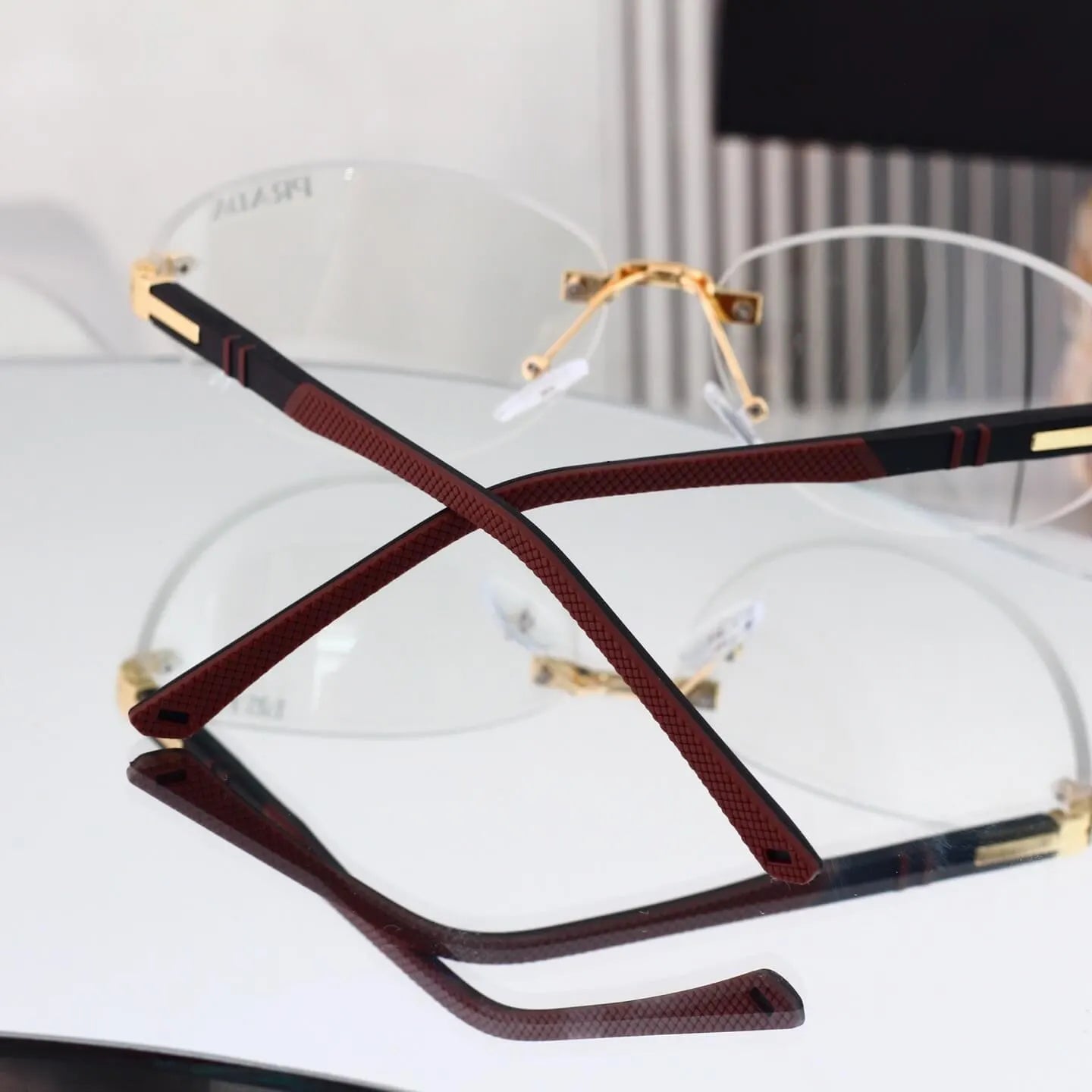 Rimless Cat Eye Sunglasses