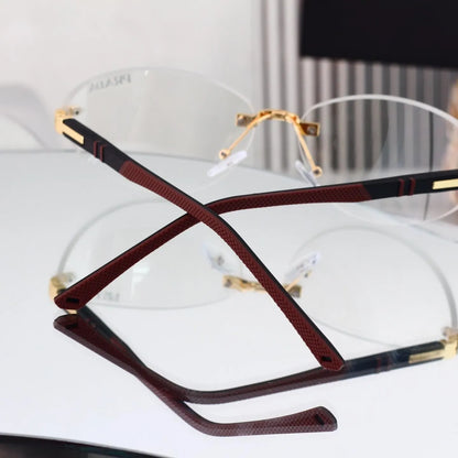Rimless Cat Eye Sunglasses
