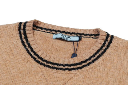 Crest Striped Trim Sweater