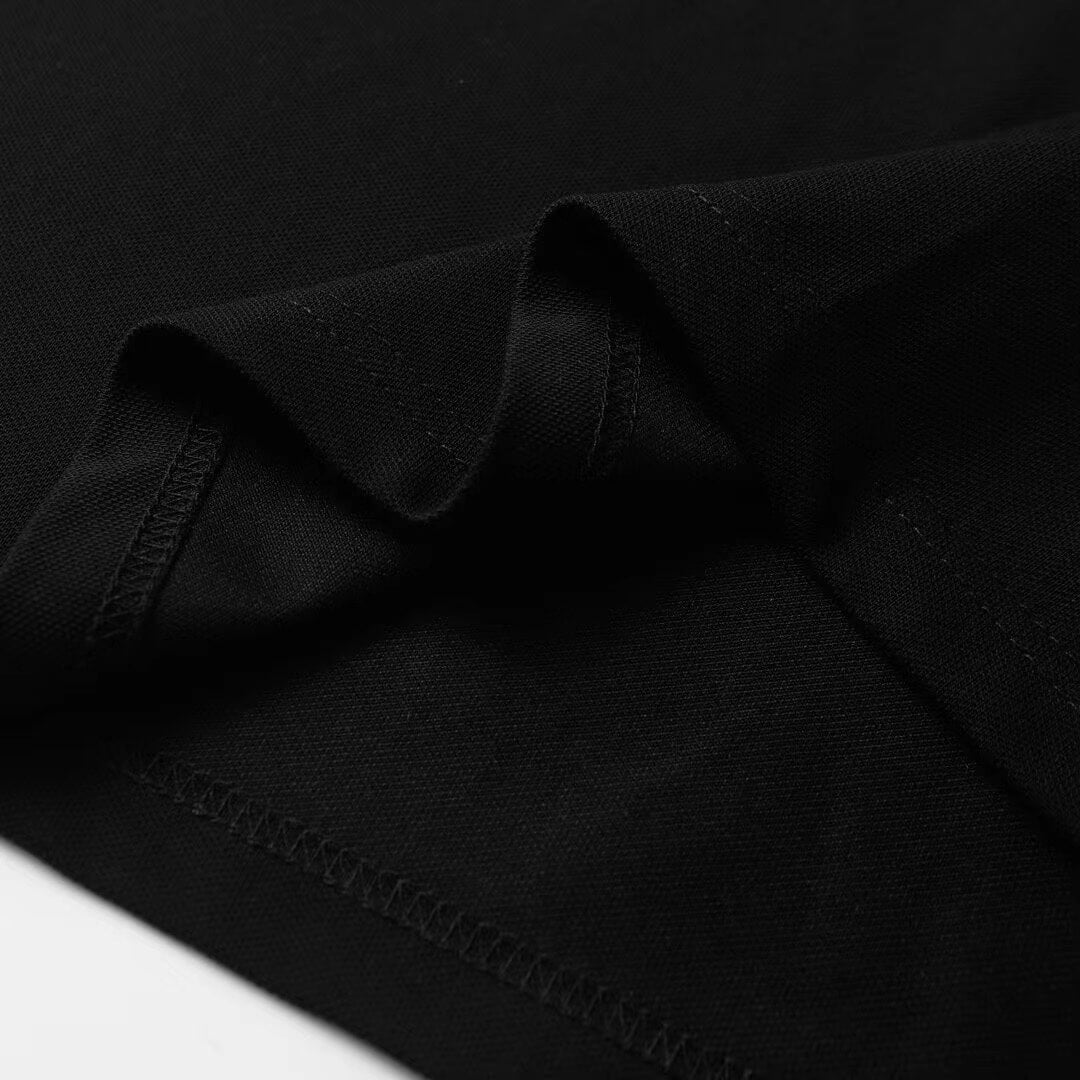 Dual‑Eye Gaze‑Motif Embroidered Polo Shirt