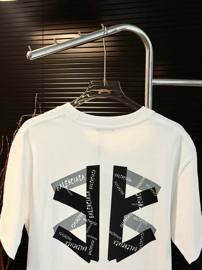 Front‑Back Offset Print Oversized T‑shirt