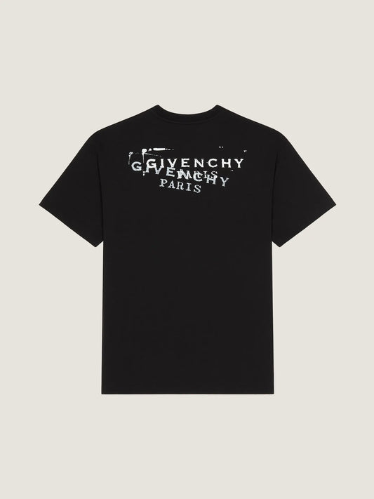 Double‑Exposure Letter Print T‑Shirt